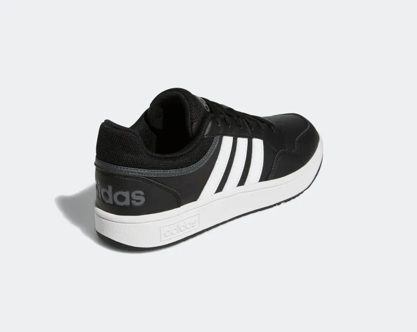 Adidas Hoops 3.0 Low Black White Stripes GY5432