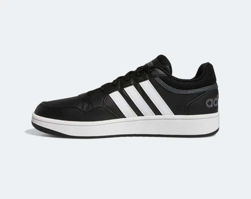 Adidas Hoops 3.0 Low Black White Stripes GY5432