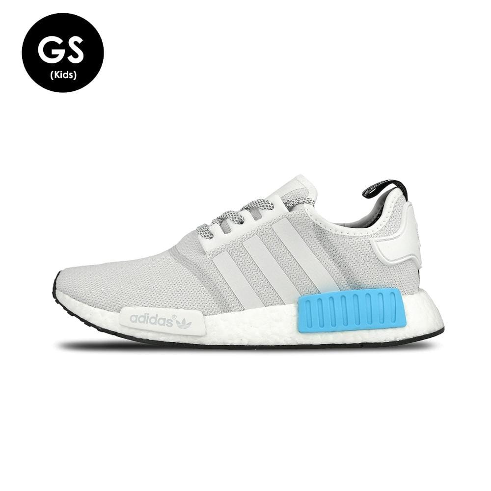 Adidas NMD_R1 Kids White-Bright Cyan