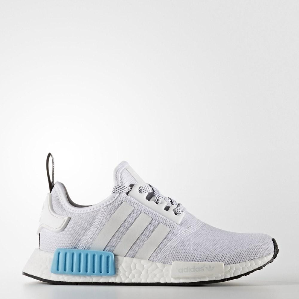 Adidas NMD_R1 Kids White-Bright Cyan