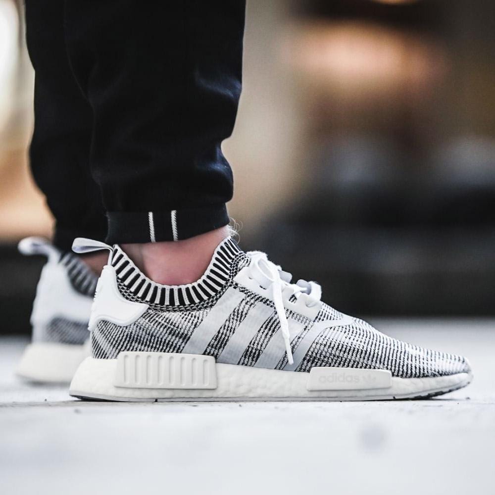 adidas NMD_R1 Primeknit Glitch Camo White-Black