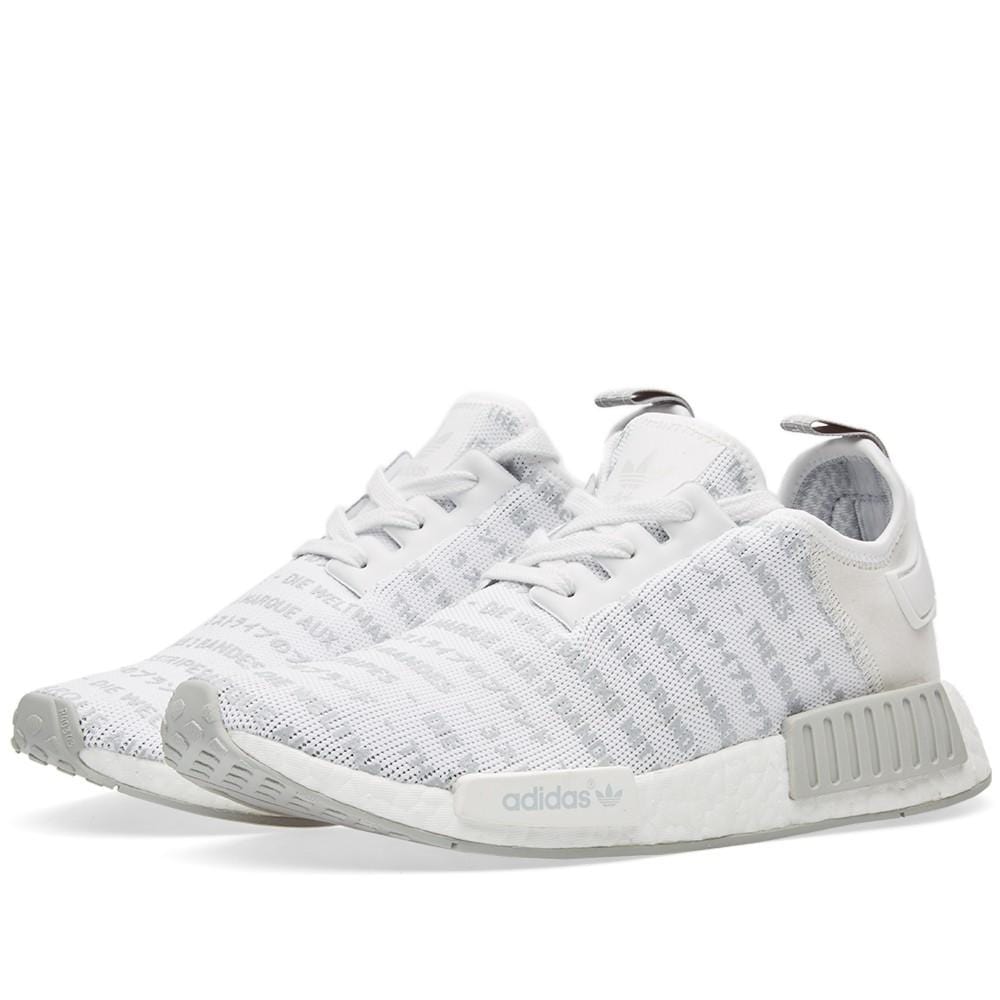 Adidas NMD_R1 White Blackout-Whiteout