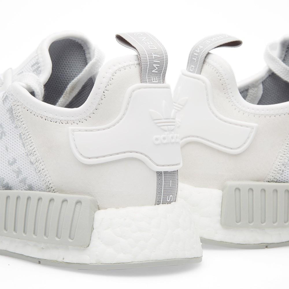 Adidas NMD_R1 White Blackout-Whiteout