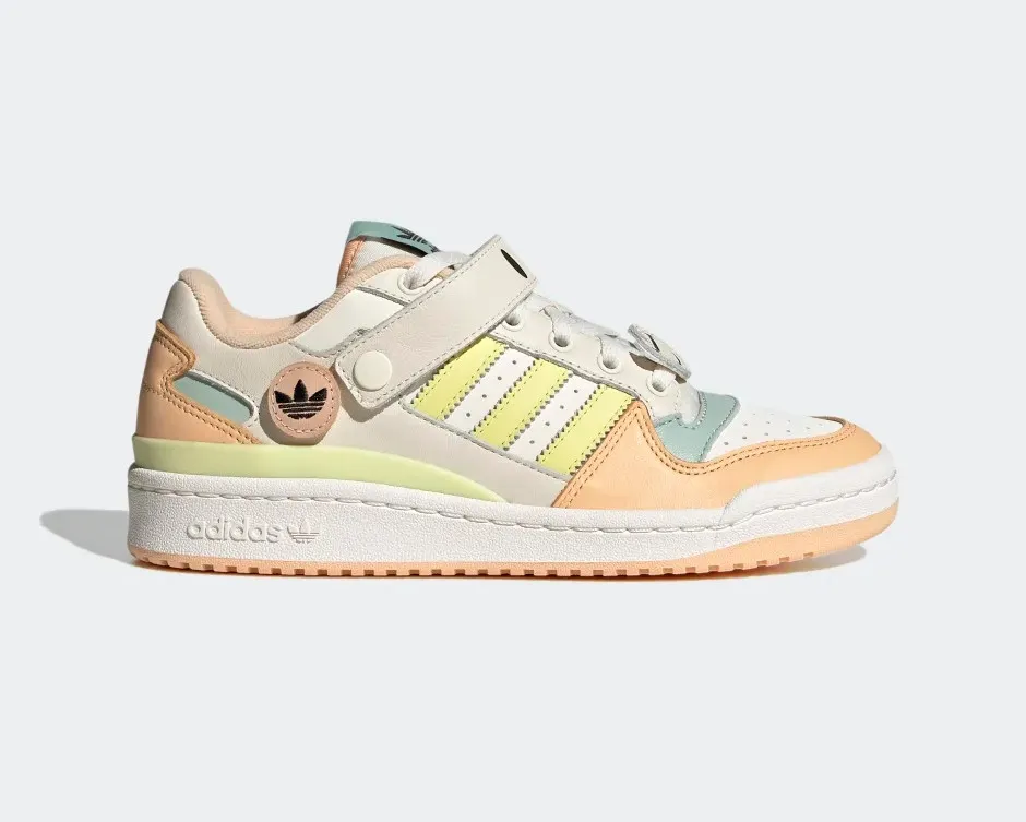 Adidas Originals Forum Low Chalk White Yellow Tint Glow Orange GW4427