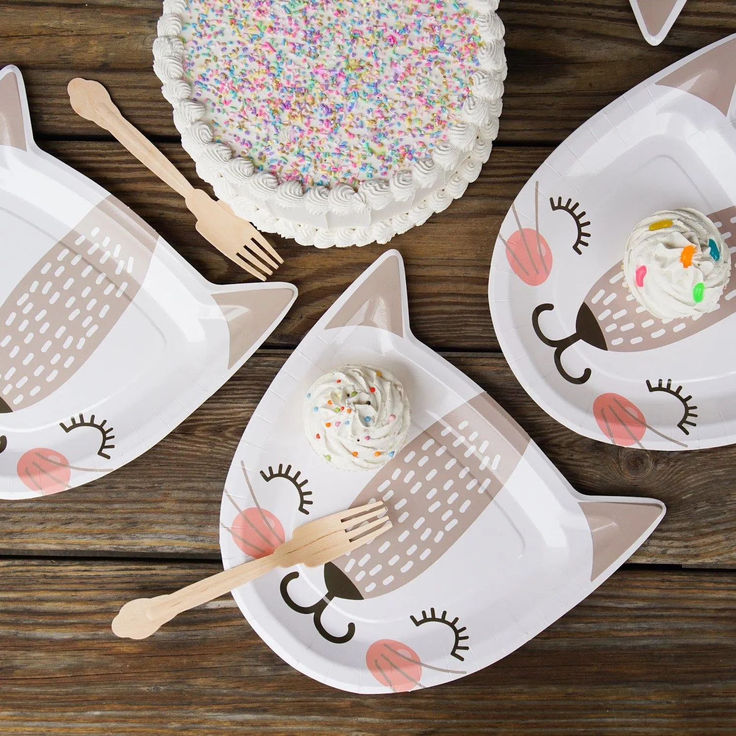 Adorable Cat Dessert Plates