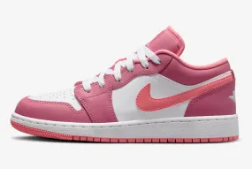 Air Jordan 1 Low GS Desert Berry Coral Chalk White 553560-616