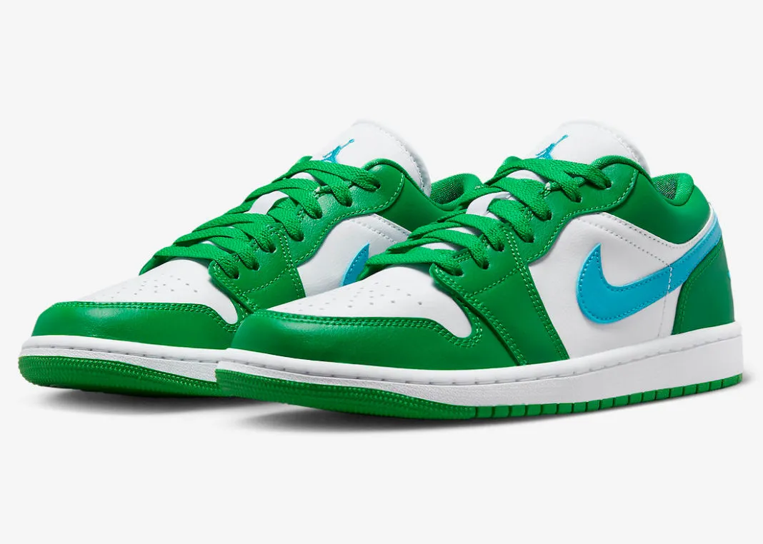 Air Jordan 1 Low Lucky Green Aquatone White DC0774-304