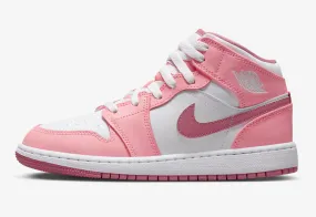 Air Jordan 1 Mid GS Valentine's Day Coral Chalk Desert Berry White DQ8423-616