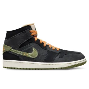 Air Jordan 1 Mid SE Craft - Anthracite/Sky J Light Olive/Black