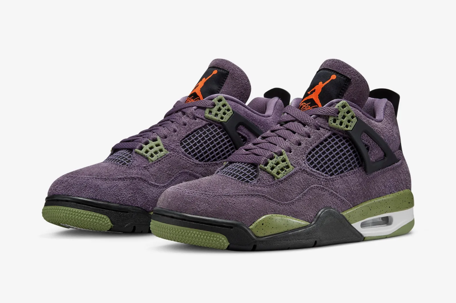 Air Jordan 4 Retro Canyon Purple Anthracite Alligator Safety Orange AQ9129-500