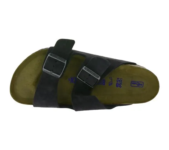 BIRKENSTOCK Arizona BS zoccoli da donna made in Germany larghezza normale 0552321 velluto grigio