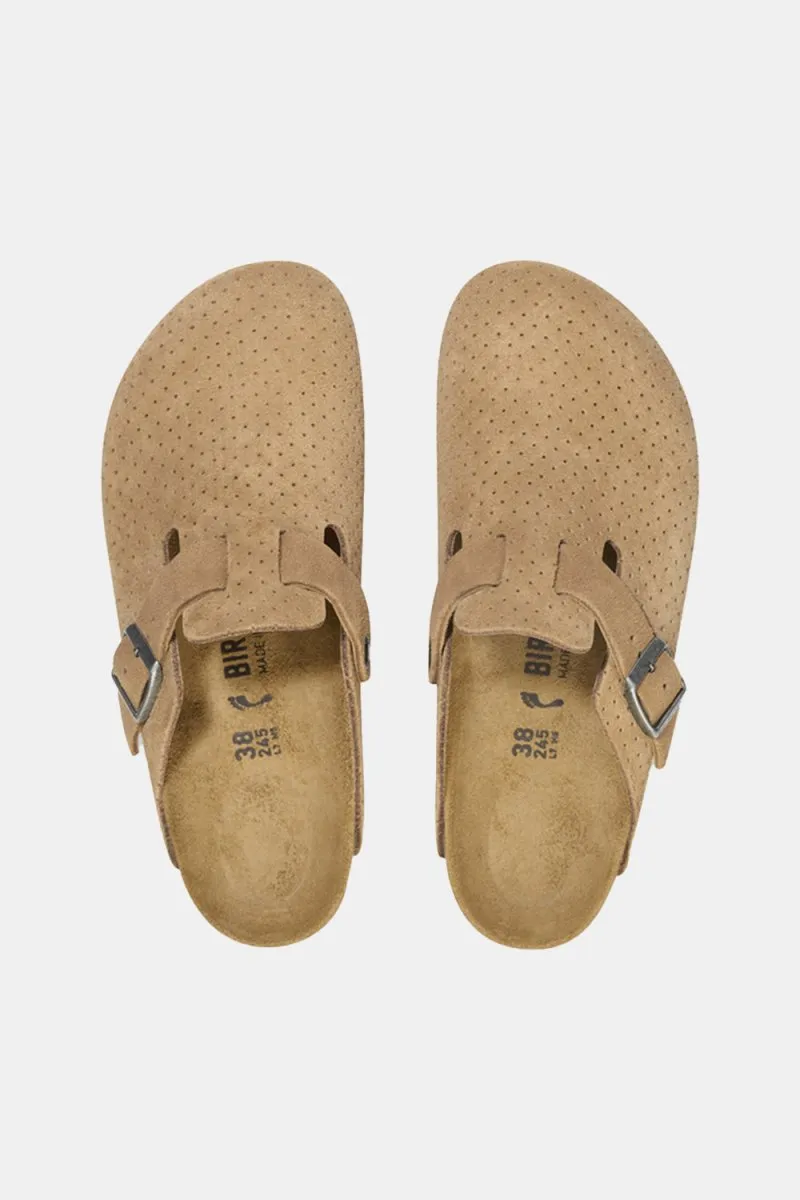 Birkenstock Boston BS Suede Embossed (Emboss Dots New Beige)