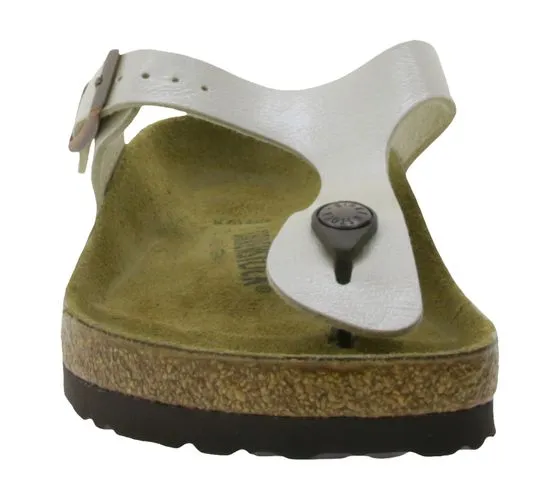 BIRKENSTOCK Gizeh séparateur d orteils pour femmes fabriqué en Allemagne largeur normale 00943871 blanc perle