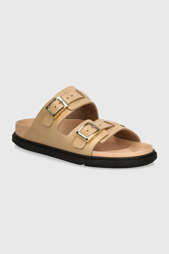 Birkenstock sliders St Barths women's beige color 1027796