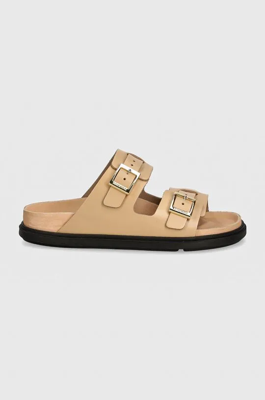 Birkenstock sliders St Barths women's beige color 1027796