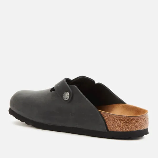 Birkenstock Women's Boston Oiled Leather Mules - Black