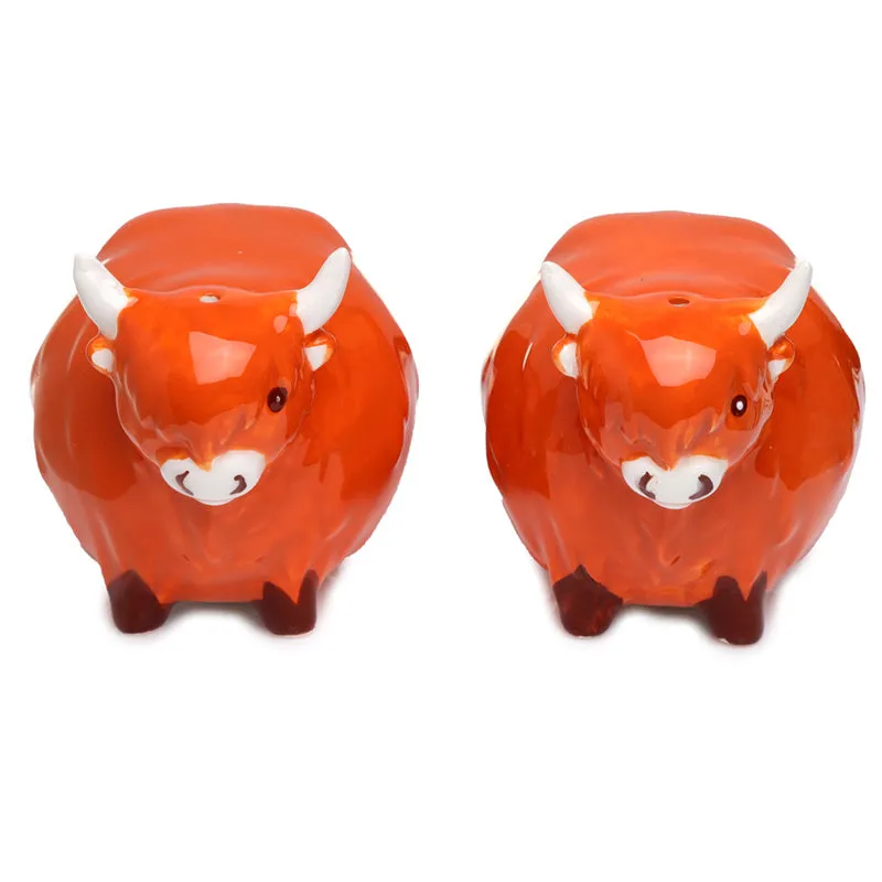 Ceramic Highland Coo Cow Salt and Pepper SP91