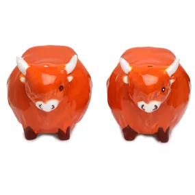 Ceramic Highland Coo Cow Salt and Pepper SP91