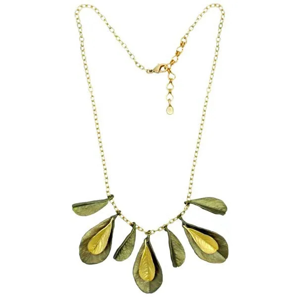 False Indigo Multi Leaf Necklace