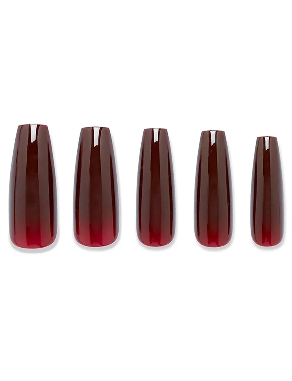 FALSE NAIL SET - CHERRY COLA - ULTRA LONG