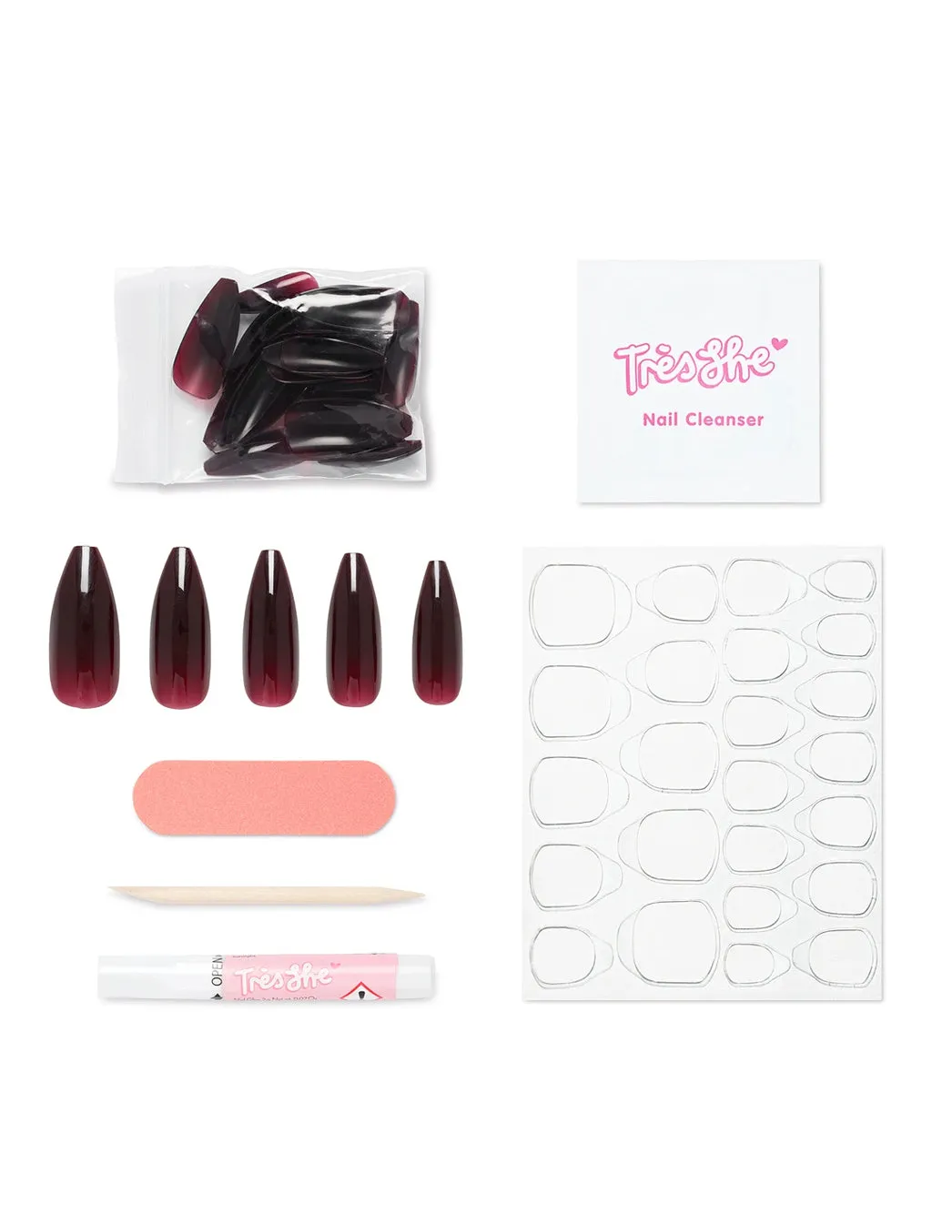 FALSE NAIL SET - CHERRY COLA