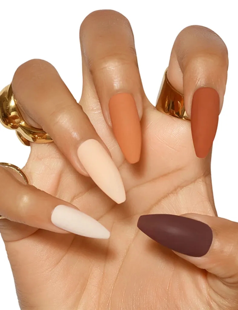 FALSE NAIL SET - CINNAMON DOLL