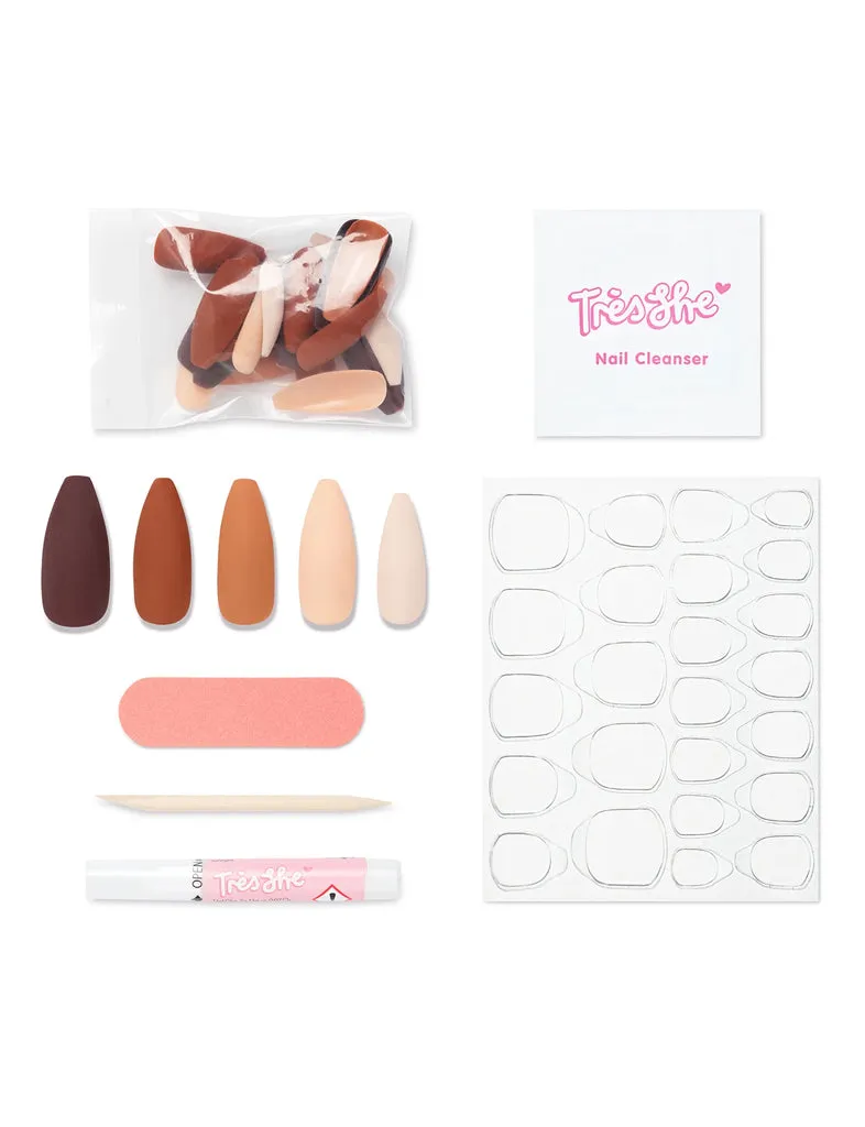 FALSE NAIL SET - CINNAMON DOLL