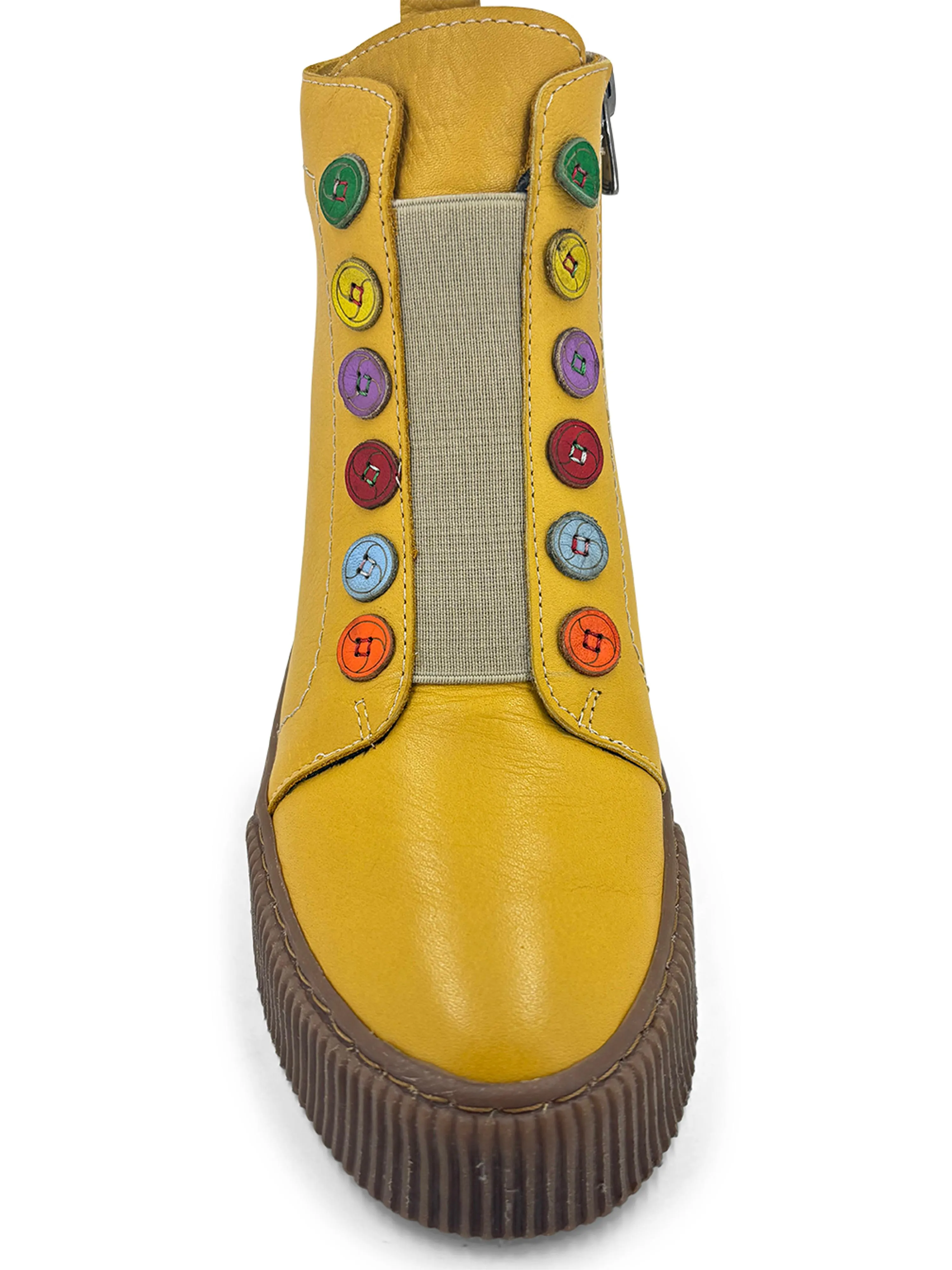 Gelato Tina Button Boot Mustard