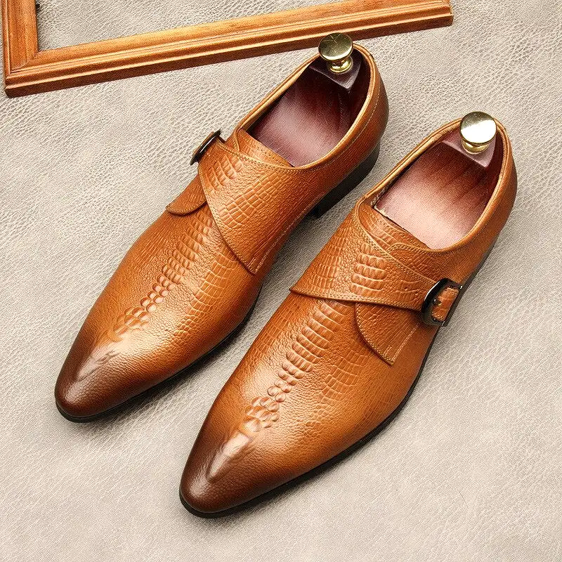 Handmade Mens Wedding Oxford Genuine Leather Dress Shoes