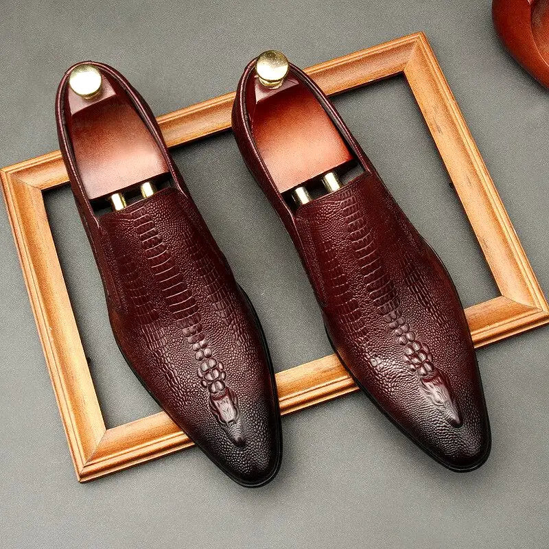 Handmade Mens Wedding Oxford Genuine Leather Dress Shoes