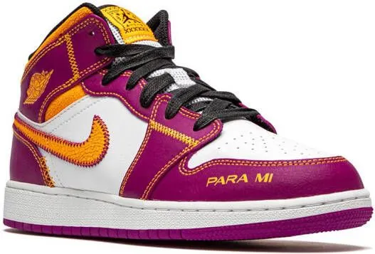 Jordan Kids Air Jordan 1 Mid “Day of the Dead” sneakers Purple