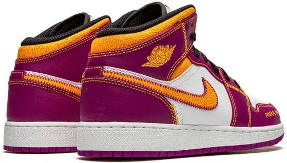 Jordan Kids Air Jordan 1 Mid “Day of the Dead” sneakers Purple