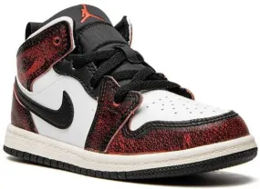 Jordan Kids Air Jordan 1 Mid Infrared sneakers Black