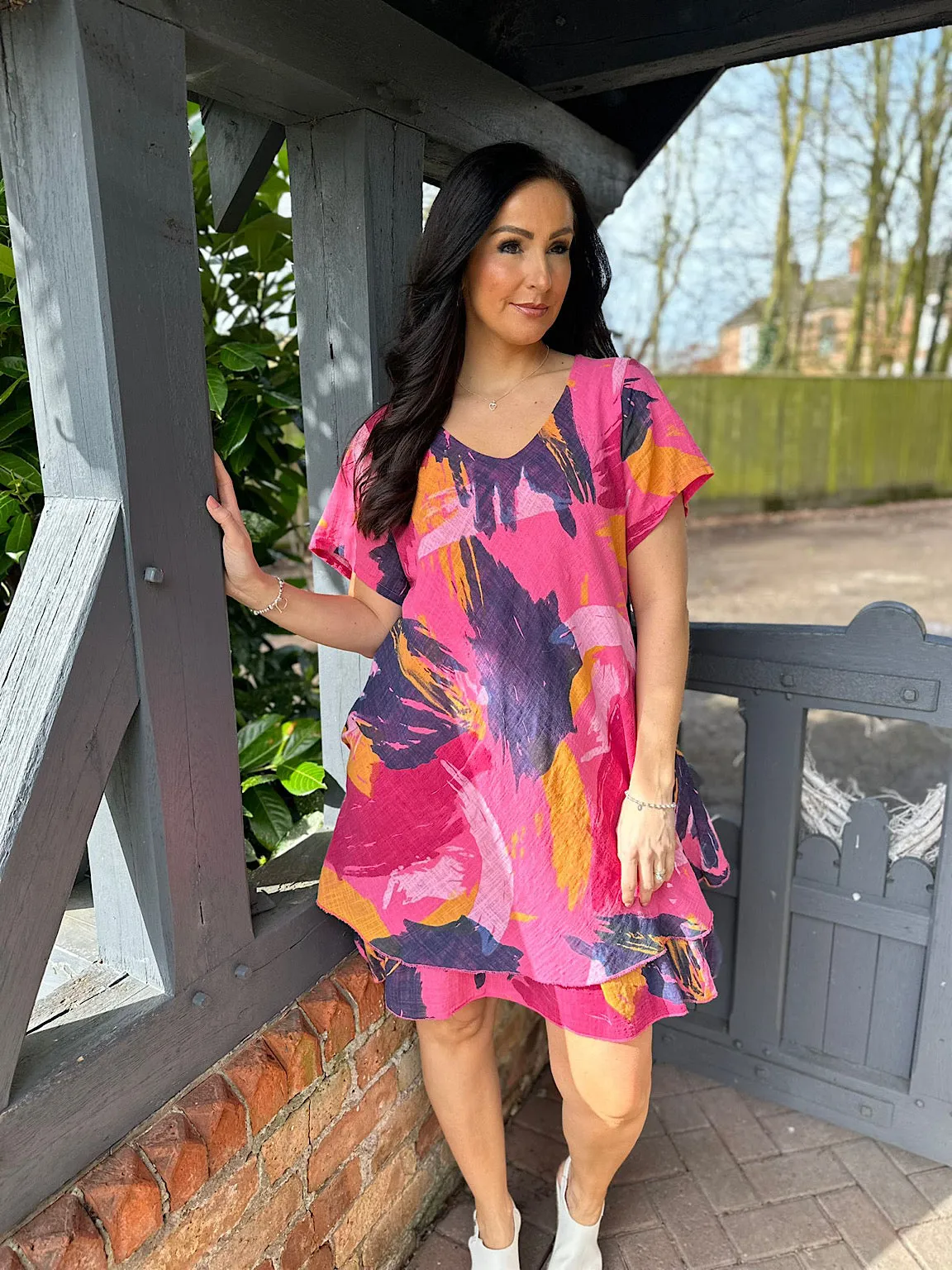 Lipstick Brushstroke Paint Dress Sabrina