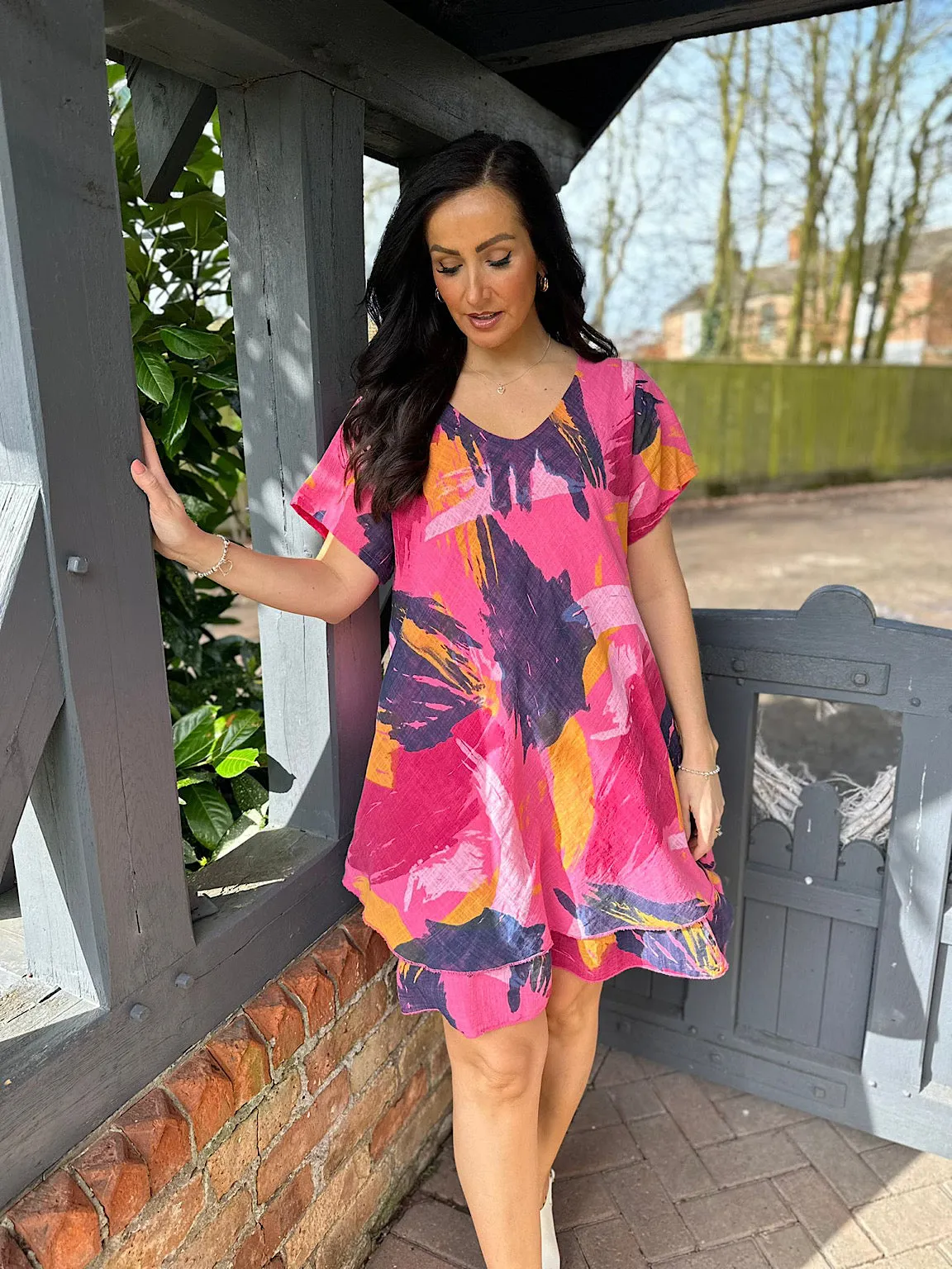 Lipstick Brushstroke Paint Dress Sabrina