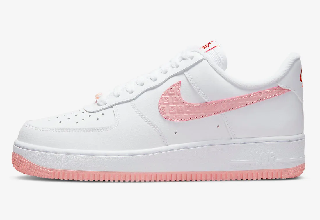 Nike Air Force 1 Low VD Valentine's Day White Atmosphere University Red Sail DQ9320-100