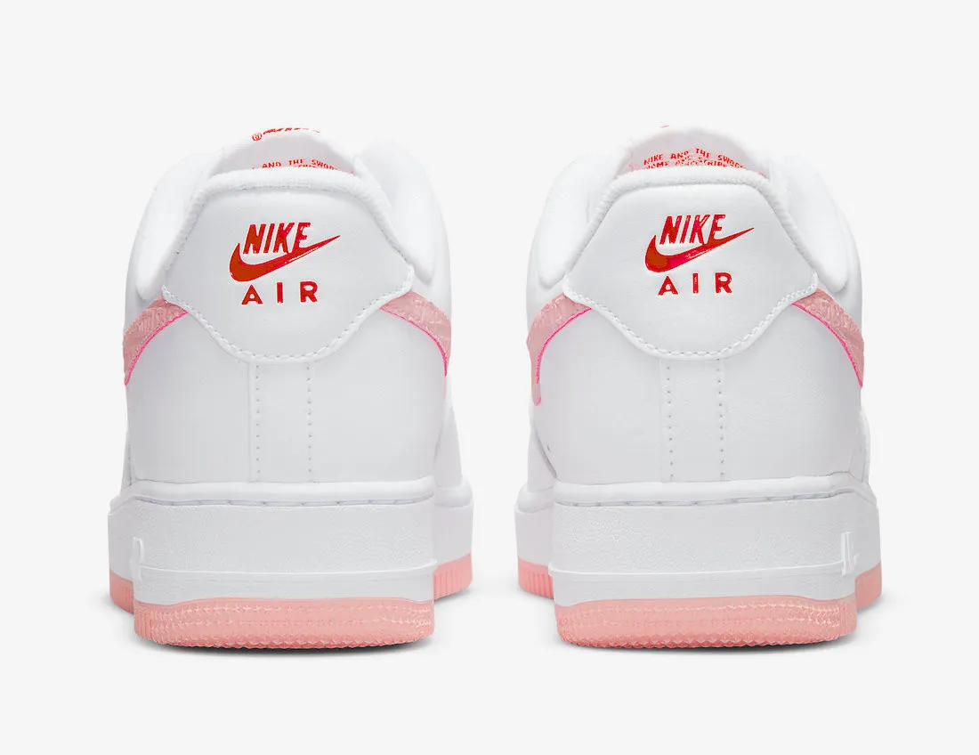 Nike Air Force 1 Low VD Valentine's Day White Atmosphere University Red Sail DQ9320-100