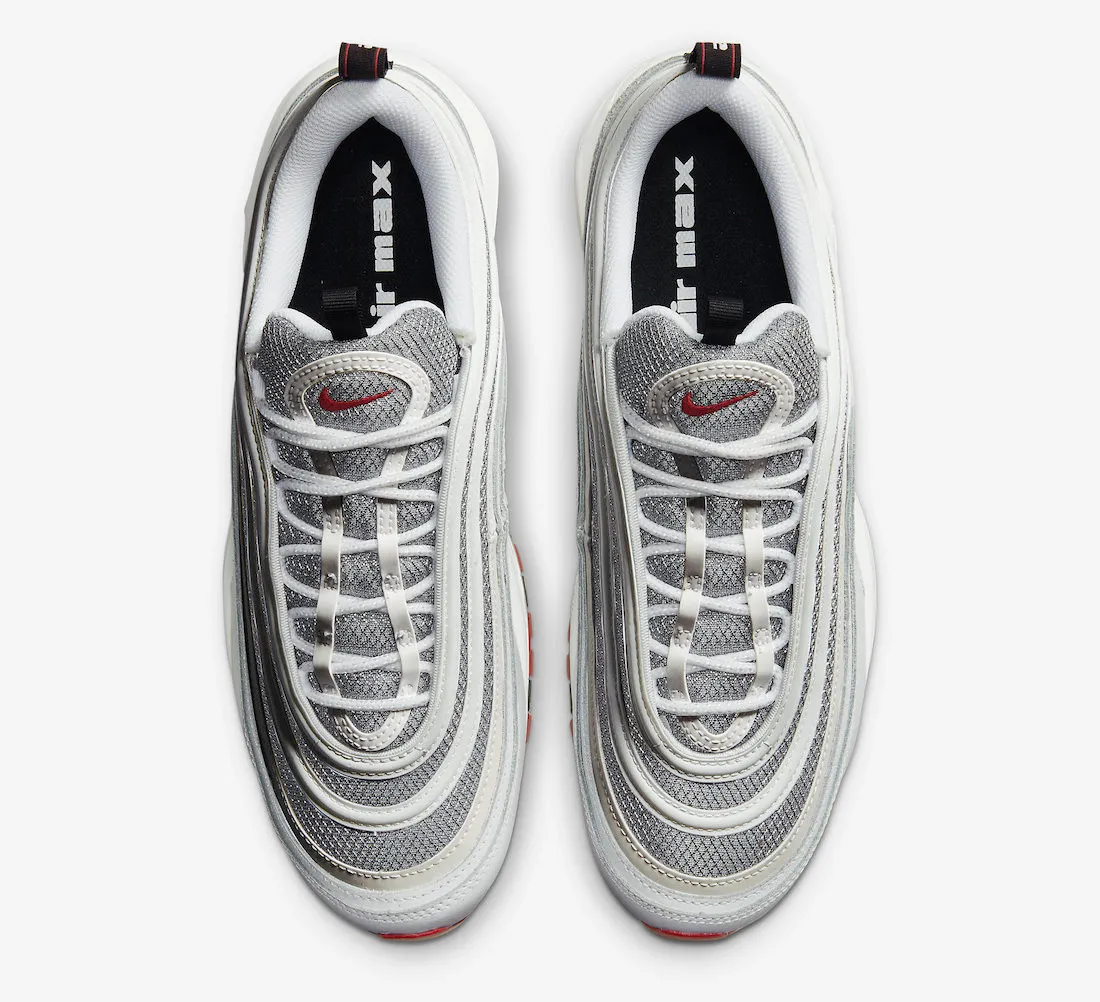 Nike Air Max 97 White Bullet Grey Red Shoes DM0027-100