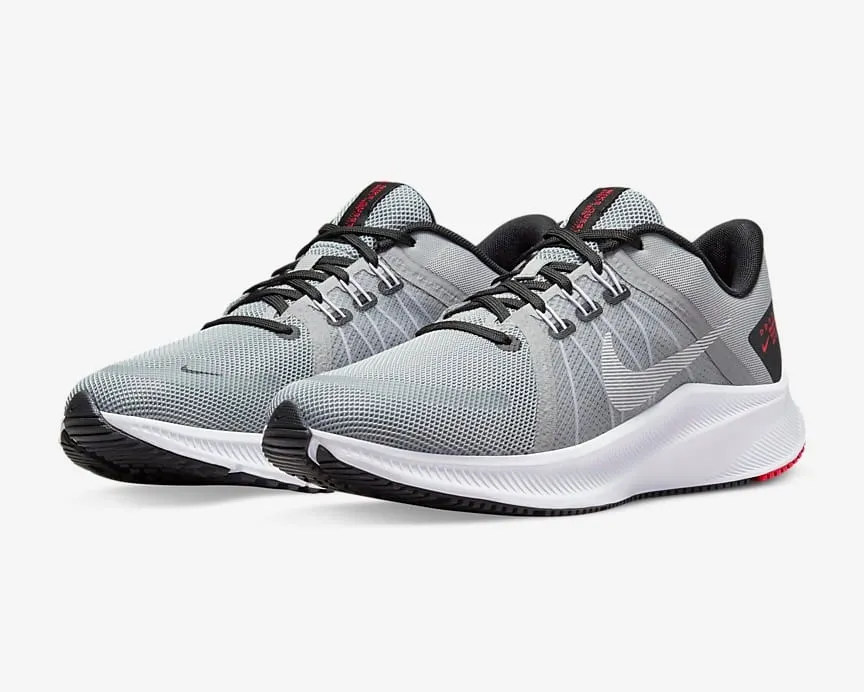 Nike Quest 4 Light Smoke Grey Black Siren Red White DA1105-007