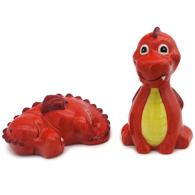 Novelty Ceramic Salt and Pepper - Red Dragon SP96