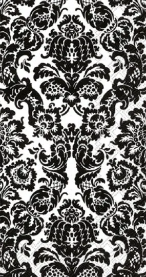 Palais White & Black Paper Guest Towels