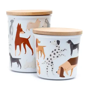 Recycled RPET Set of 2 Storage Jars S/M - Barks Dog RPJAR91