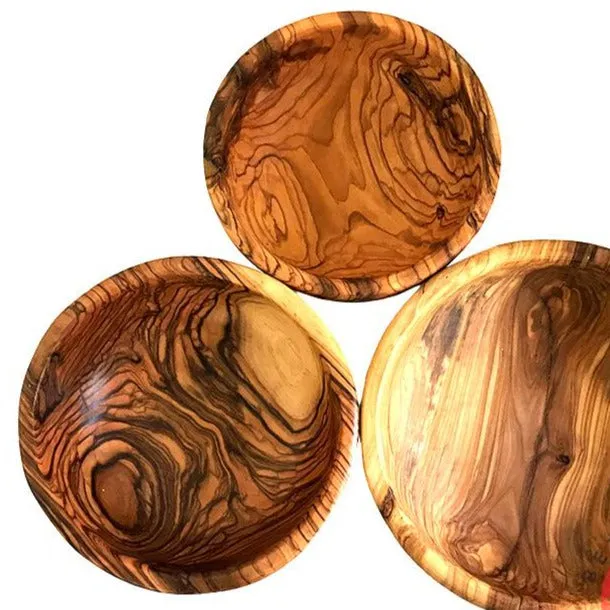 Round Olive Wood Bowls (available in three sizes)