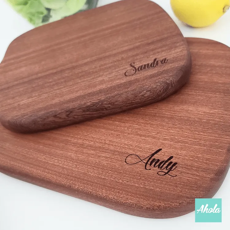 【Sage】Sandalwood Cutting Board With Handle 檀木刻字多用途砧板(3-5個工作天完成)