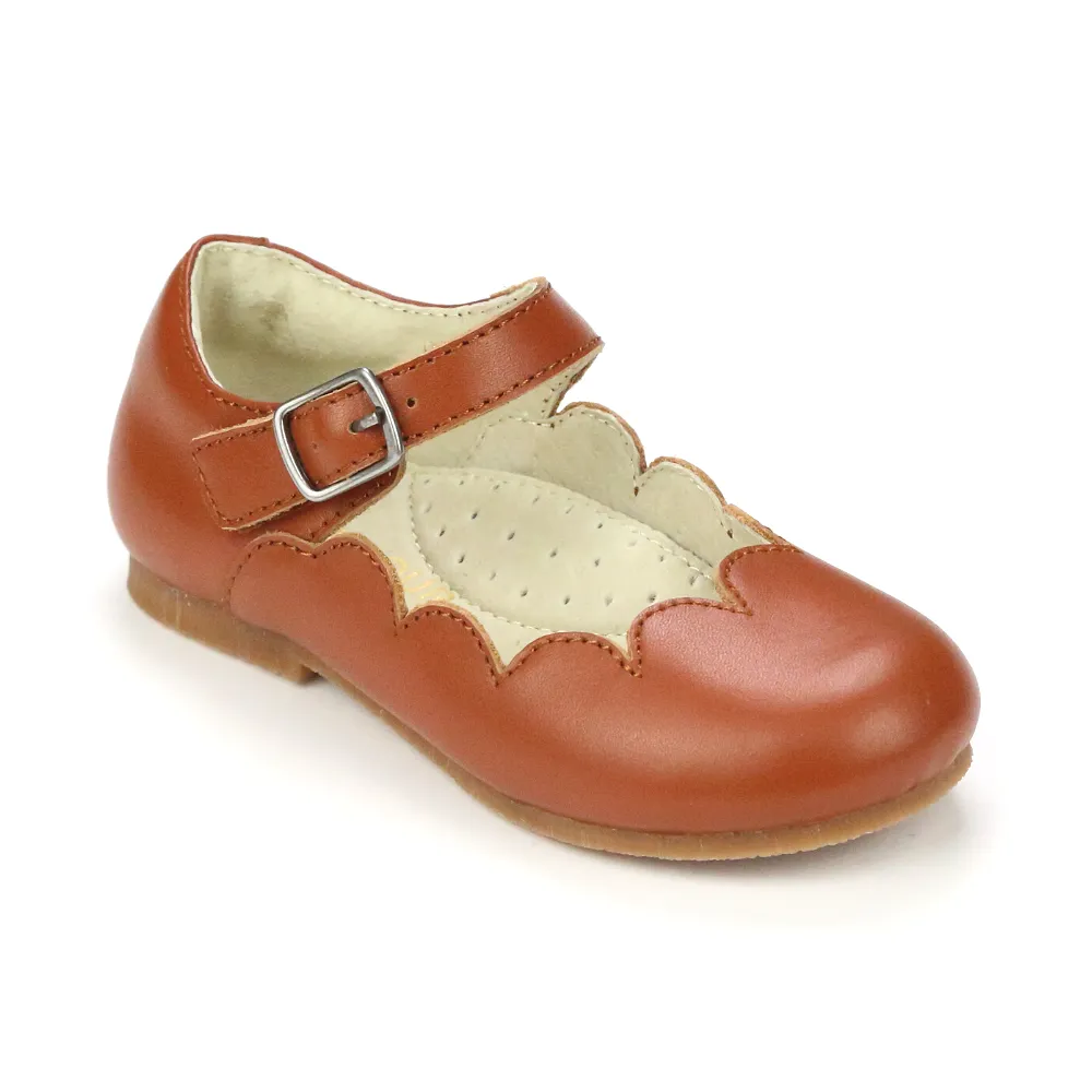 Sonia Toddler Girls Classic Scalloped Flat