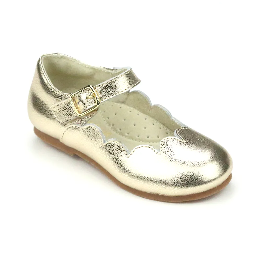 Sonia Toddler Girls Classic Scalloped Flat