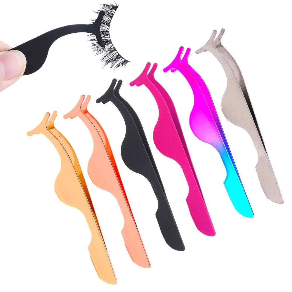 Tweezers for False Eyelashes (Pink gold)