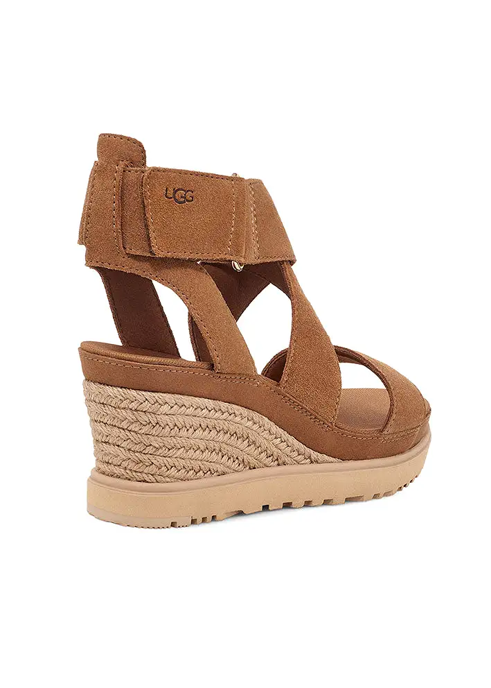 UGG Ileana Ankle Wedge Sandal - Chestnut