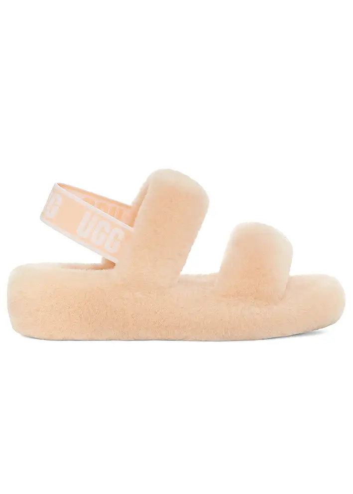 UGG Oh Yeah Slide Slippers - peach fuzz