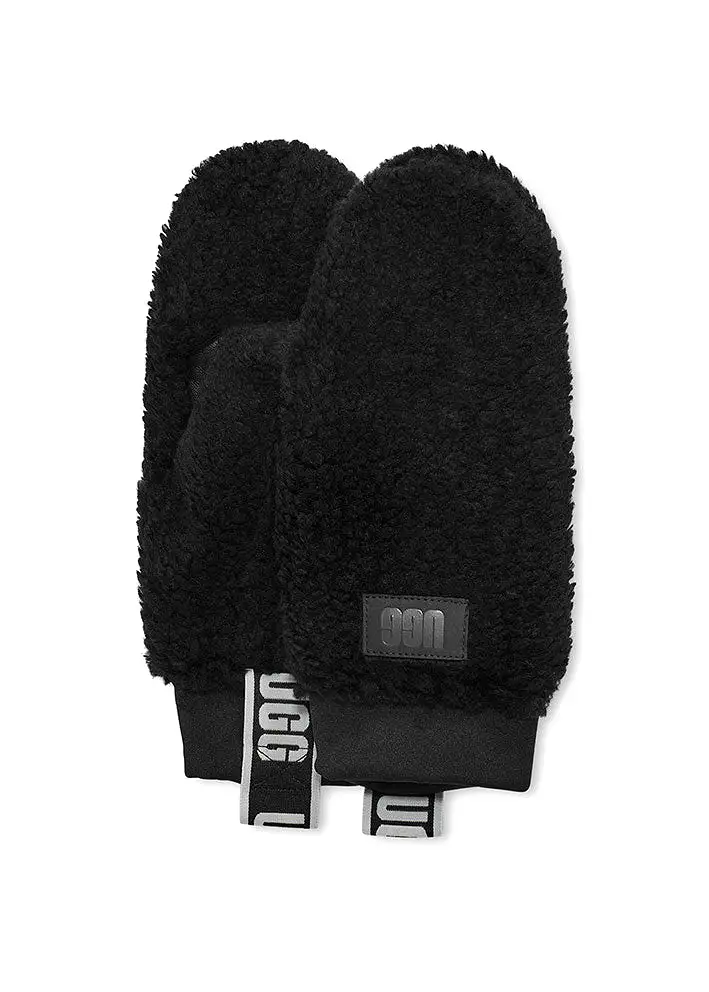 UGG Sherpa Mittens with logo - Vanter - Black